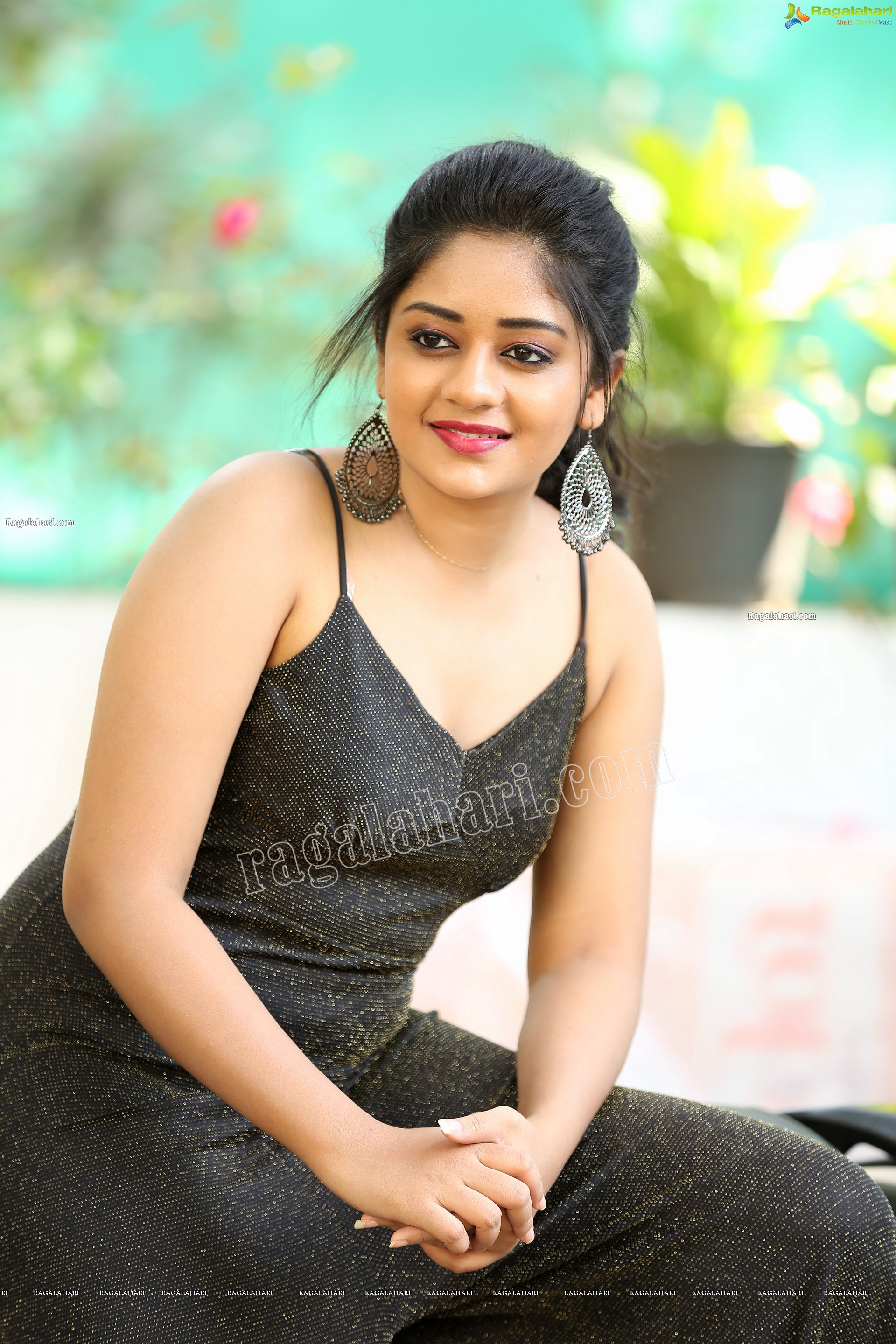 Deepa Umapathy in Black Silver Glittery Jumpsuit, Exclusive Photo Shoot