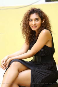 Gnaneswari Kandregula in Black Thigh High Slit Dress