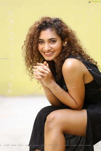 Gnaneswari Kandregula in Black Thigh High Slit Dress