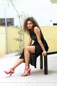 Gnaneswari Kandregula in Black Thigh High Slit Dress