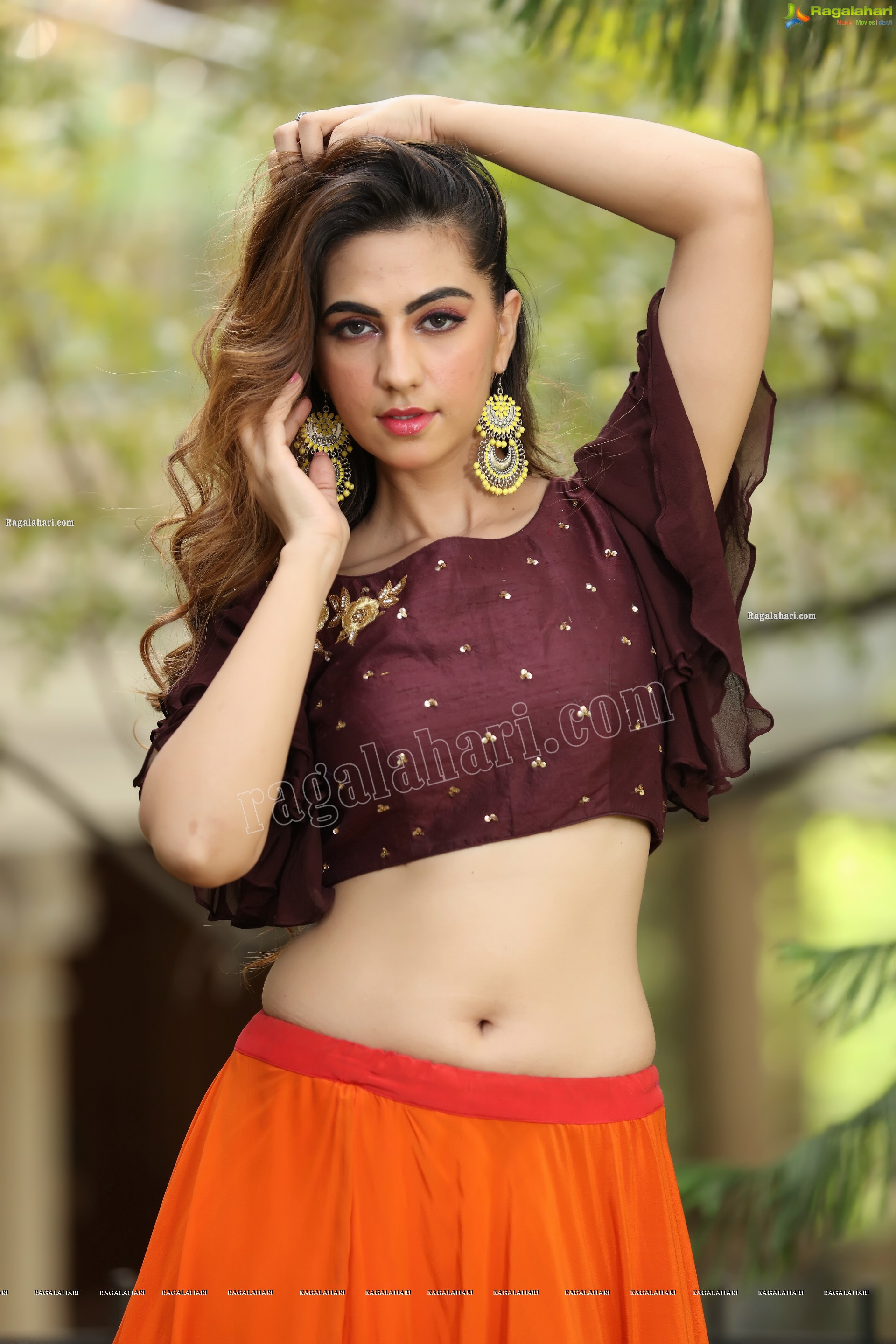 Harshita Panwar in Orange Embellished Lehenga Choli, Exclusive Photo Shoot