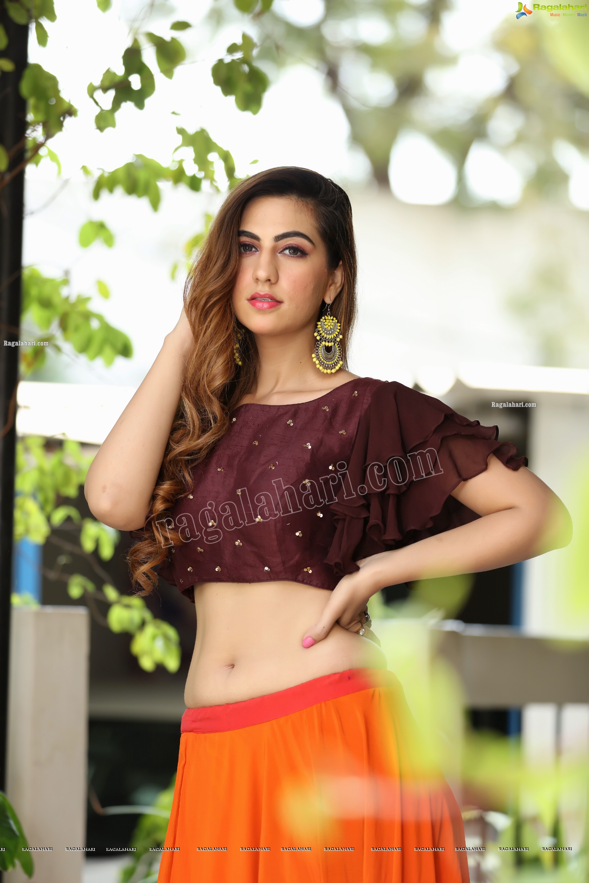 Harshita Panwar in Orange Embellished Lehenga Choli, Exclusive Photo Shoot