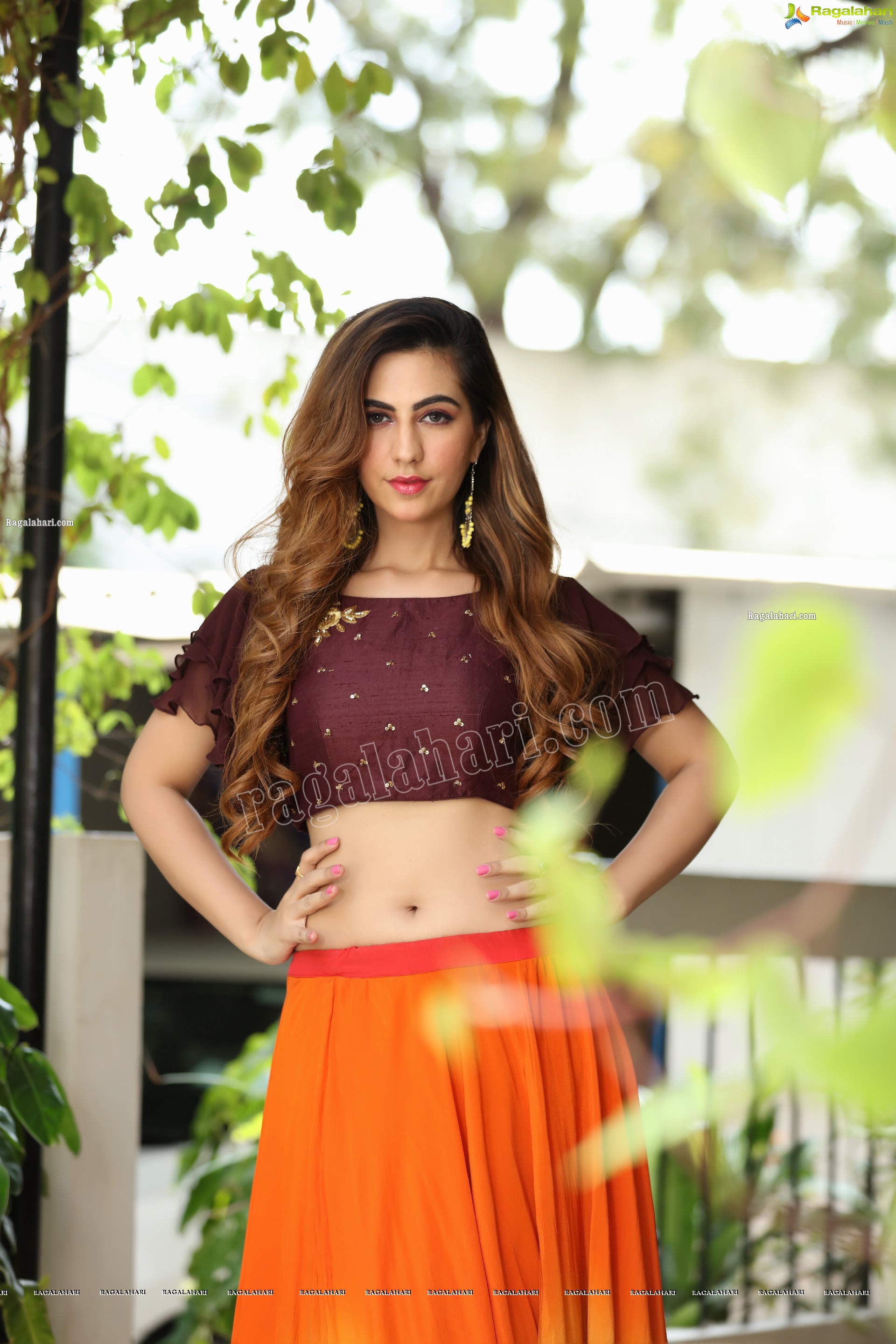 Harshita Panwar in Orange Embellished Lehenga Choli, Exclusive Photo Shoot