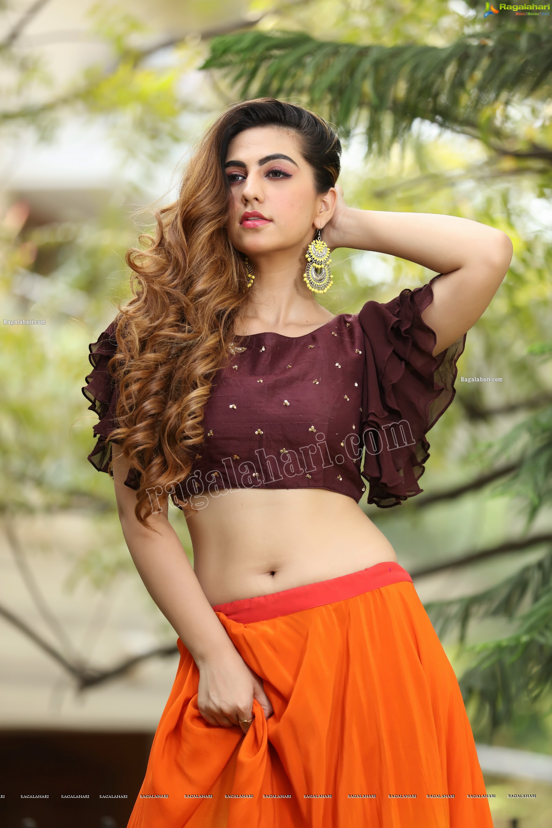 Harshita Panwar in Orange Embellished Lehenga Choli, Exclusive Photo Shoot