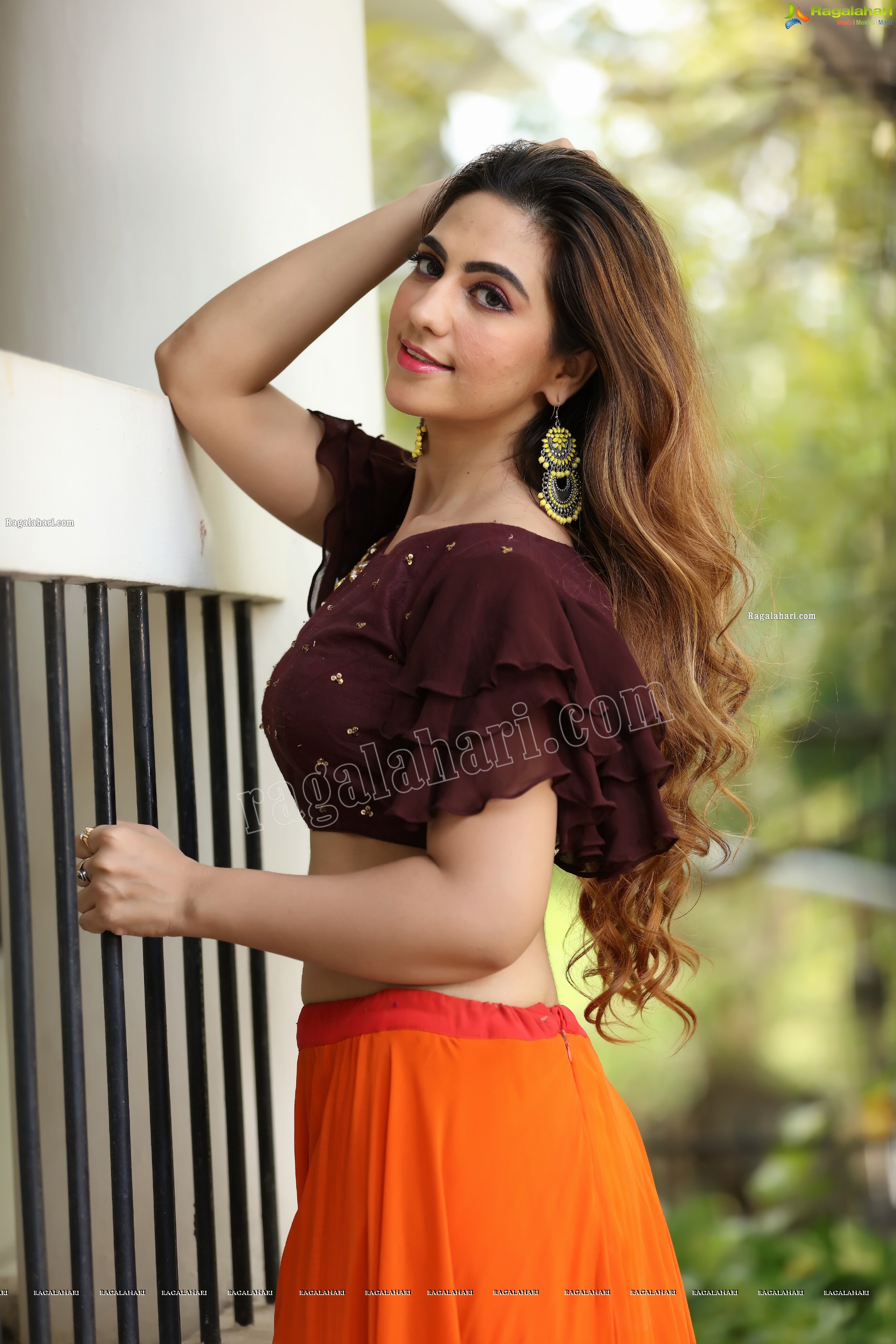 Harshita Panwar in Orange Embellished Lehenga Choli, Exclusive Photo Shoot