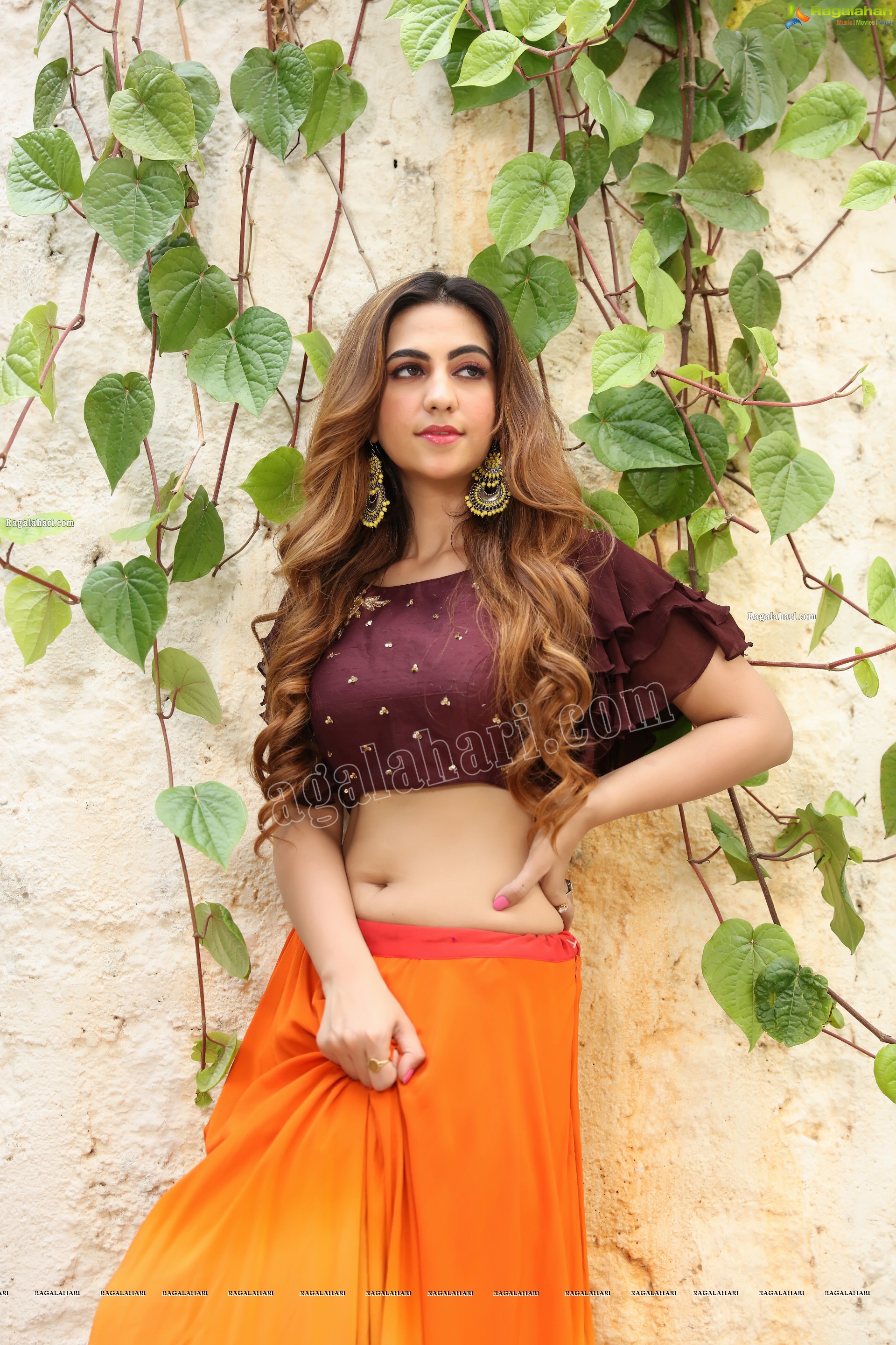 Harshita Panwar in Orange Embellished Lehenga Choli, Exclusive Photo Shoot