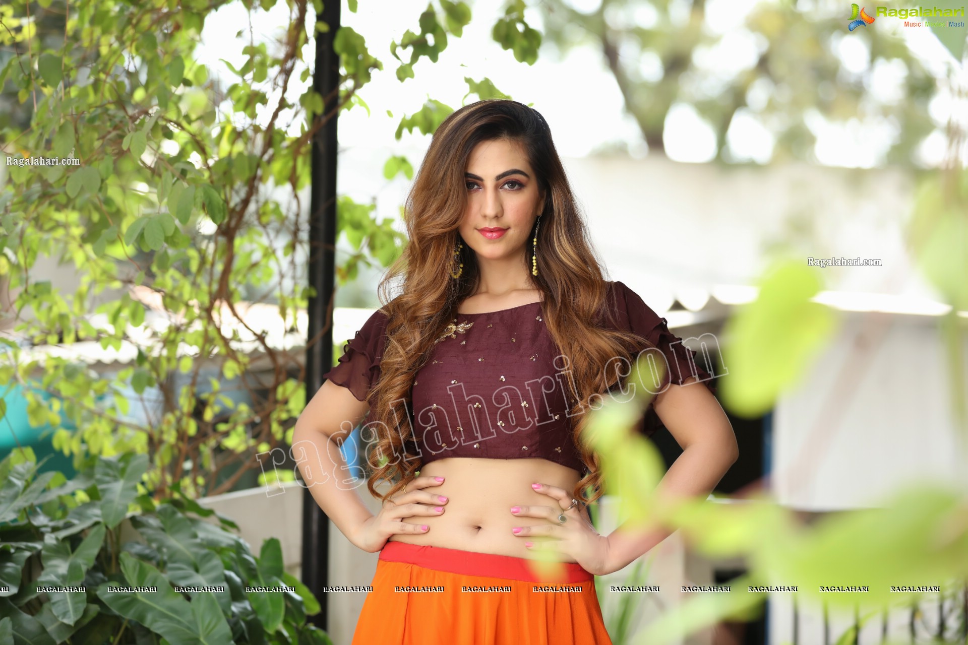 Harshita Panwar in Orange Embellished Lehenga Choli, Exclusive Photo Shoot