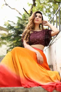 Harshita Panwar in Orange Embellished Lehenga Choli