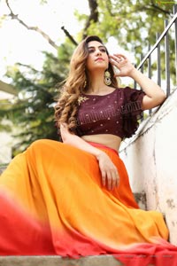 Harshita Panwar in Orange Embellished Lehenga Choli