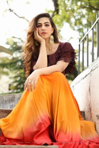 Harshita Panwar in Orange Embellished Lehenga Choli