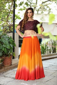 Harshita Panwar in Orange Embellished Lehenga Choli