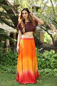 Harshita Panwar in Orange Embellished Lehenga Choli