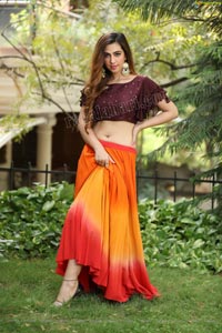 Harshita Panwar in Orange Embellished Lehenga Choli