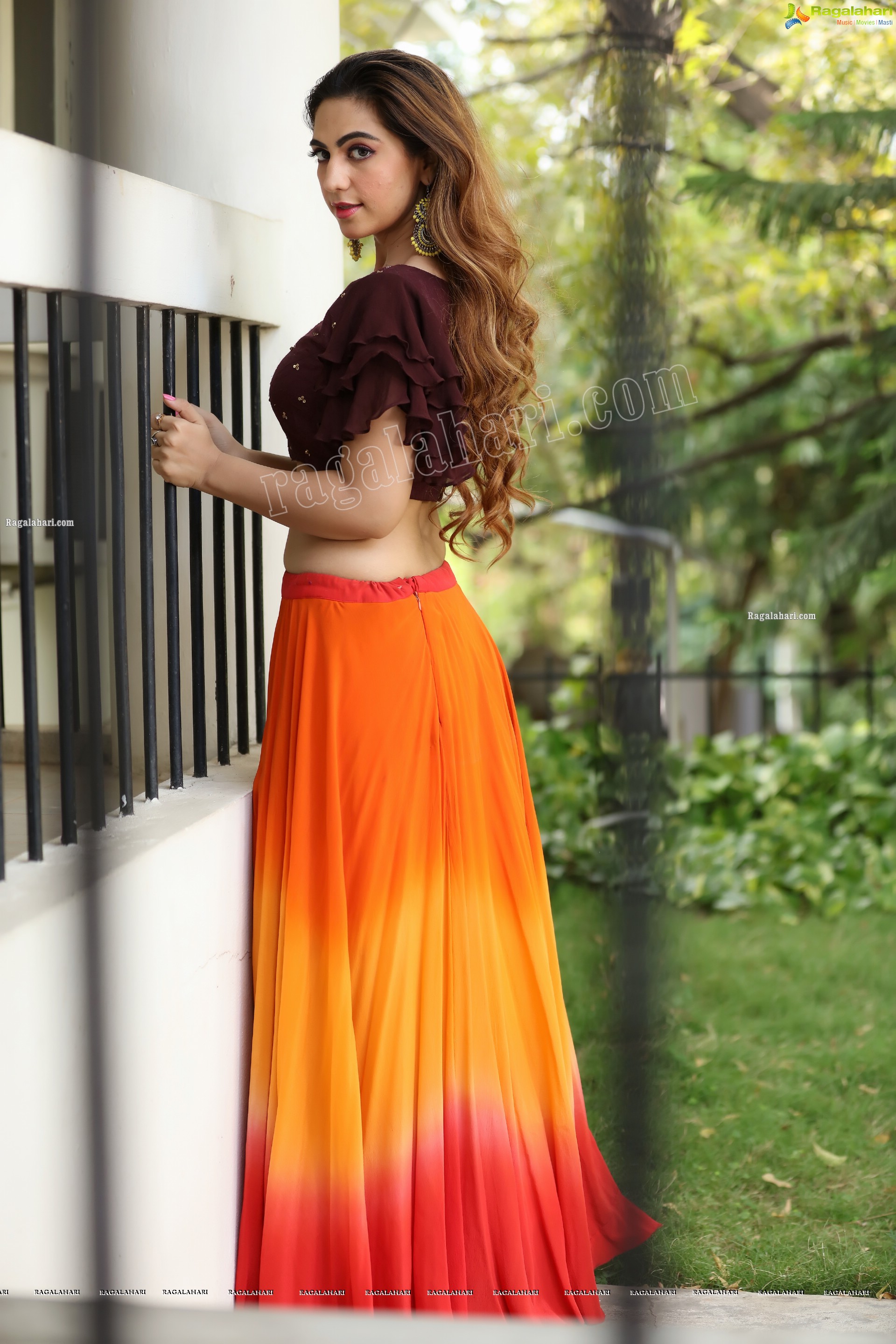 Harshita Panwar in Orange Embellished Lehenga Choli, Exclusive Photo Shoot