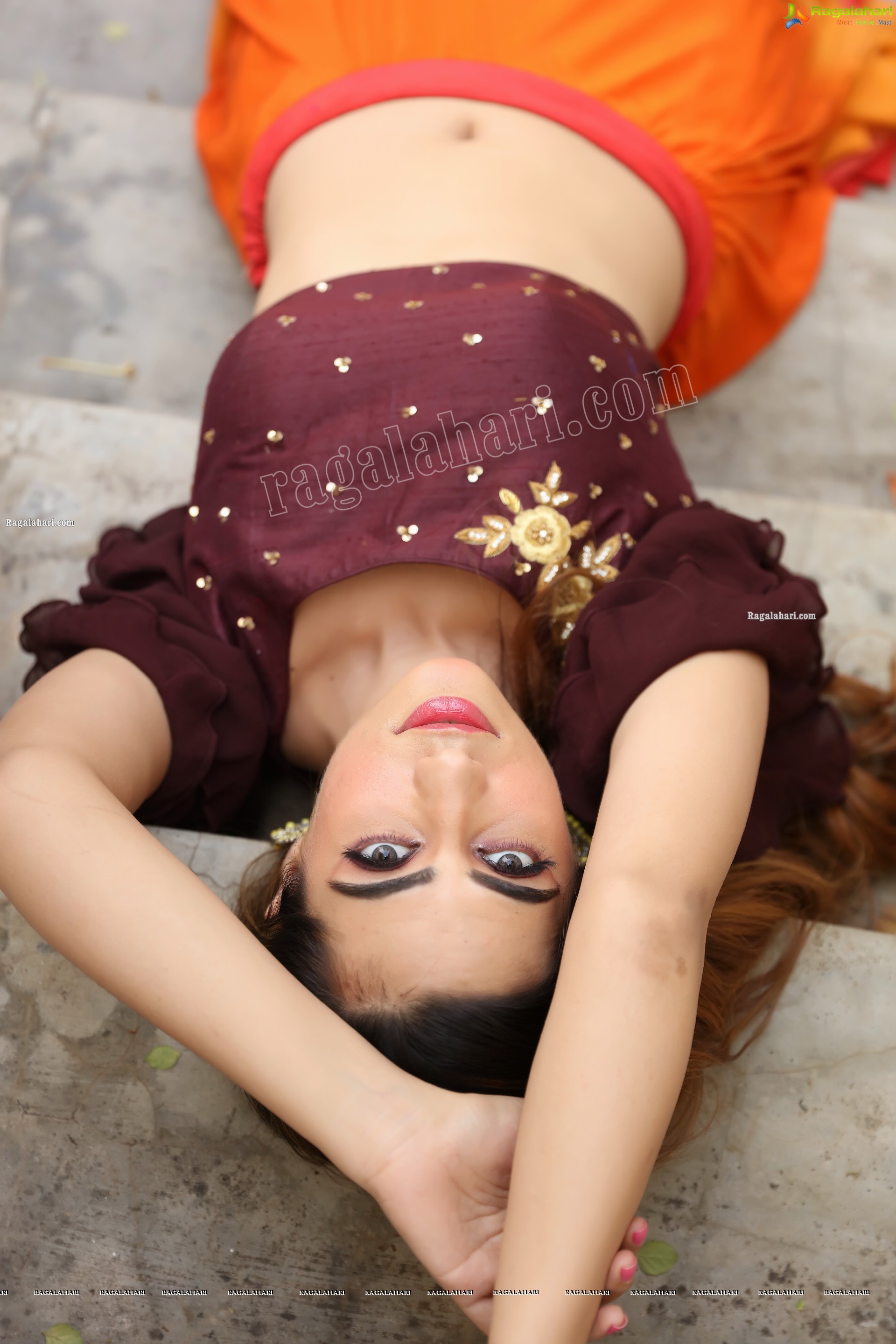 Harshita Panwar in Orange Embellished Lehenga Choli, Exclusive Photo Shoot