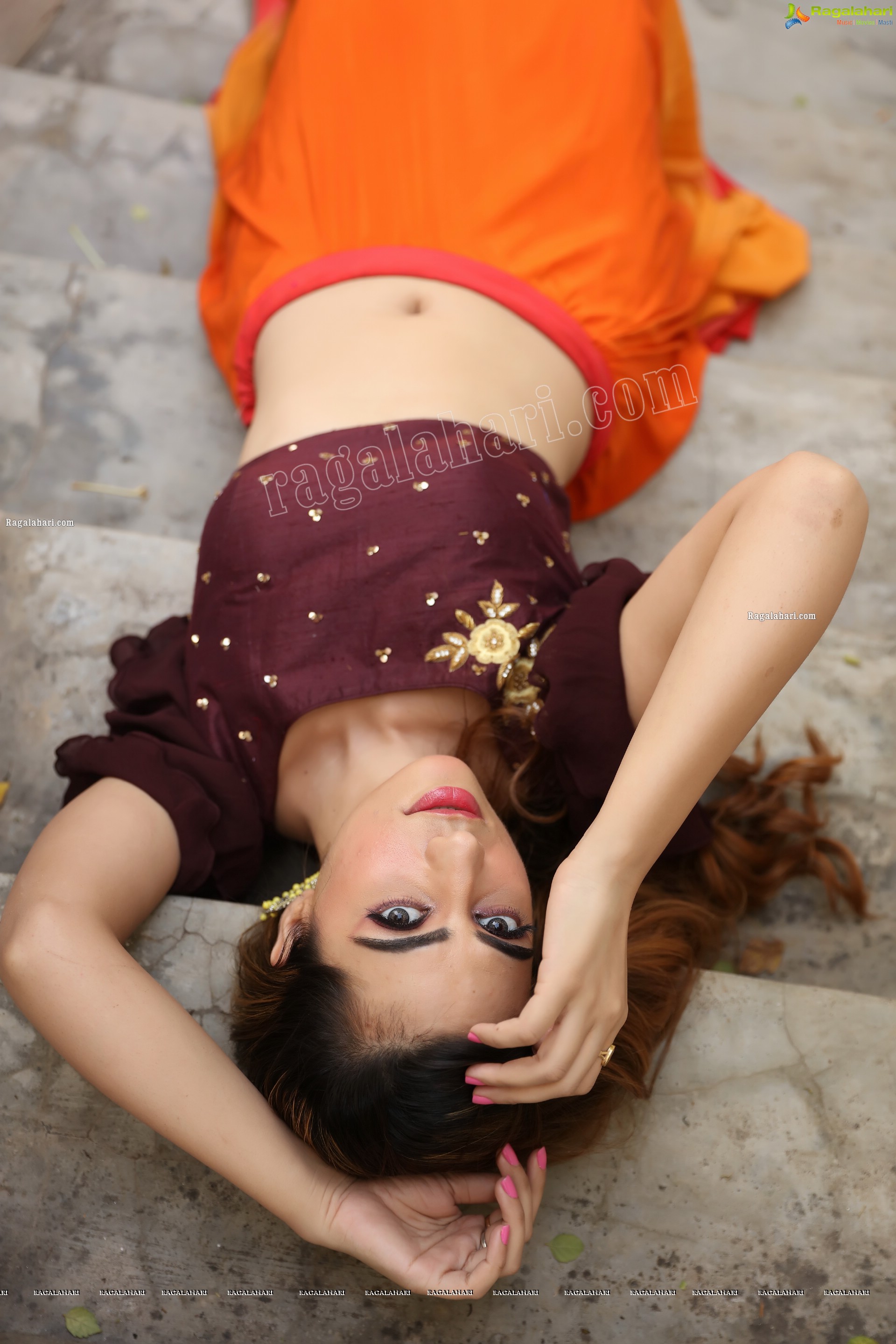 Harshita Panwar in Orange Embellished Lehenga Choli, Exclusive Photo Shoot