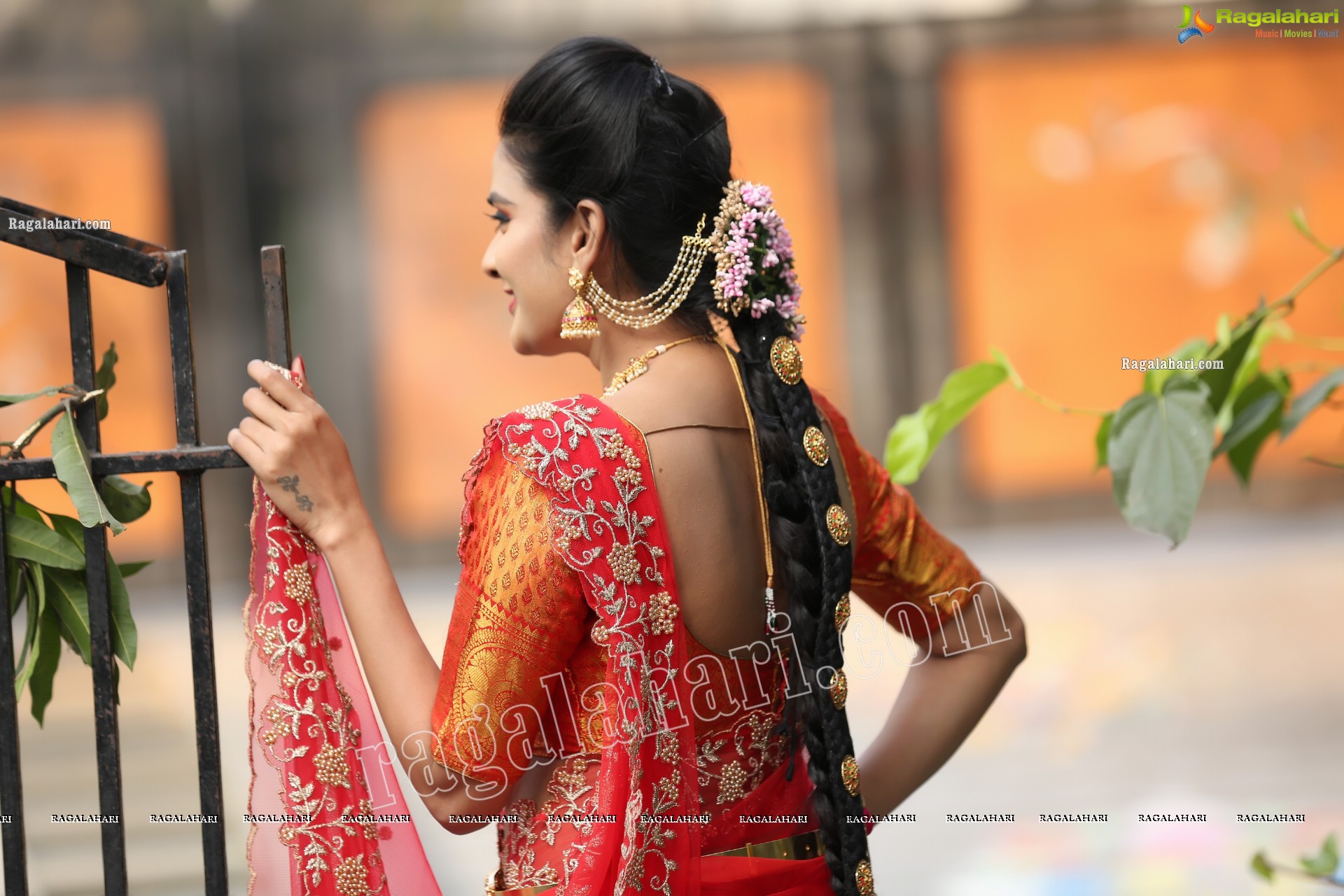 Jenny Honey in Red Embellished Lehenga Choli, Exclusive Photo Shoot