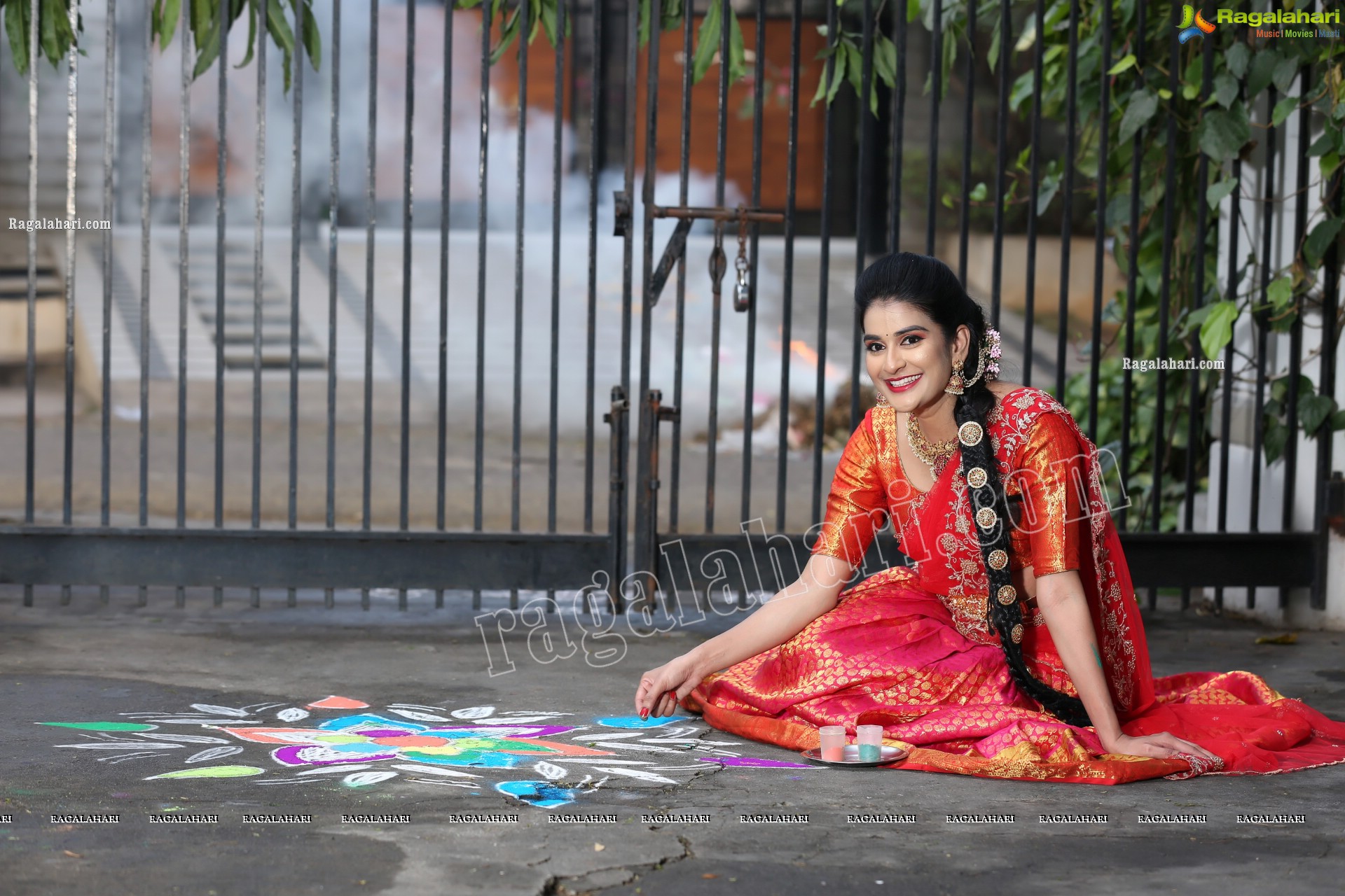 Jenny Honey in Red Embellished Lehenga Choli, Exclusive Photo Shoot