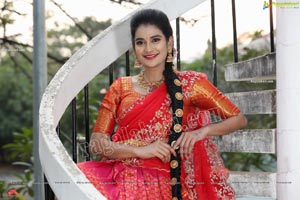 Jenny Honey in Red Embellished Lehenga Choli