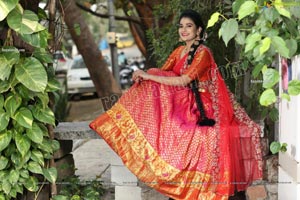 Jenny Honey in Red Embellished Lehenga Choli