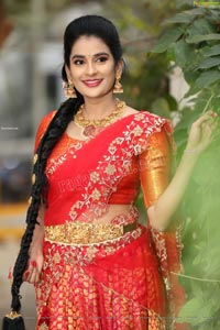 Jenny Honey in Red Embellished Lehenga Choli