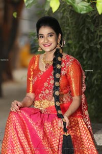 Jenny Honey in Red Embellished Lehenga Choli