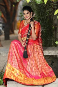 Jenny Honey in Red Embellished Lehenga Choli