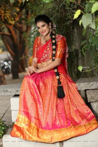 Jenny Honey in Red Embellished Lehenga Choli