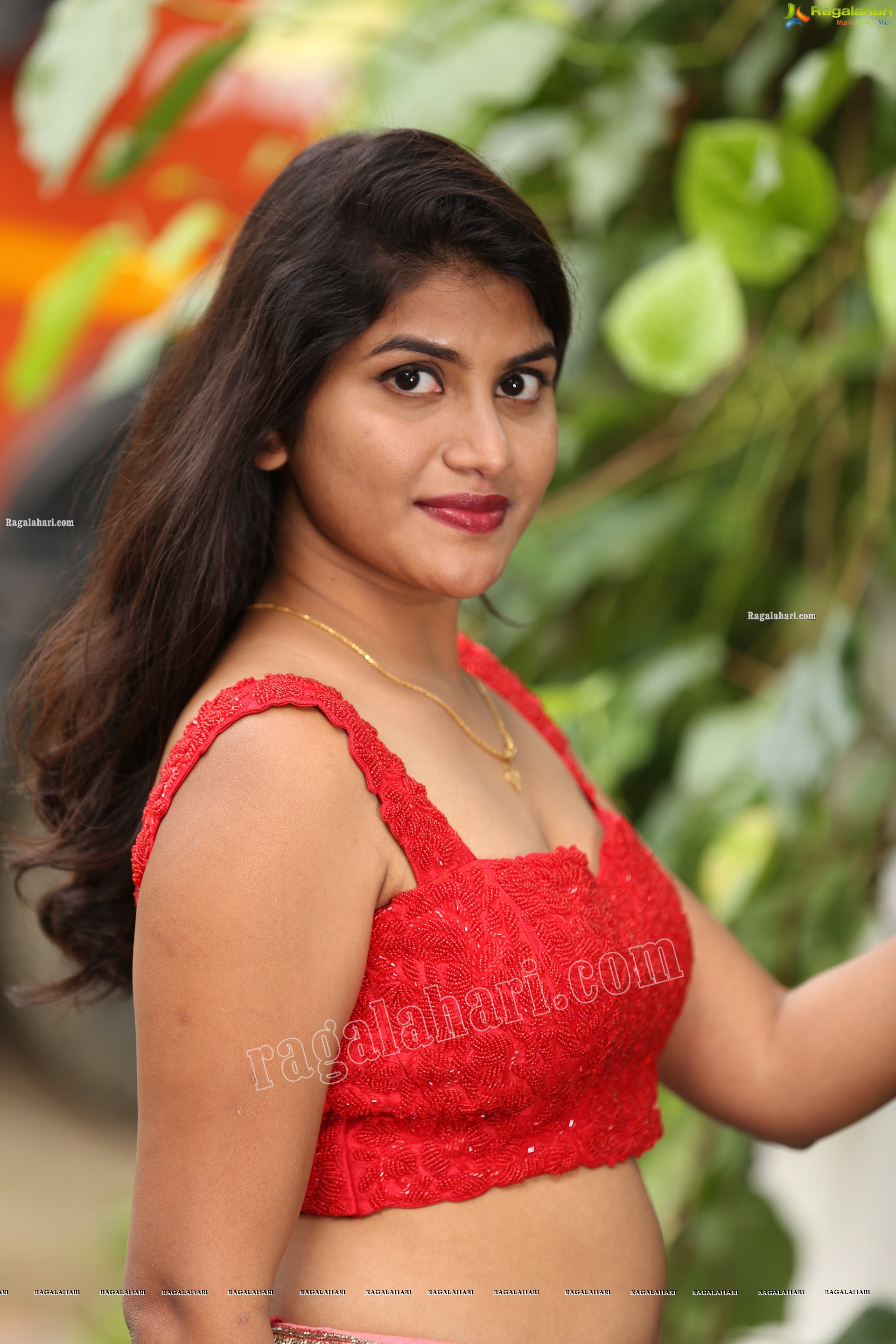 Kirthana Shiny in Dark Pink Embellished Lehenga, Exclusive Photo Shoot