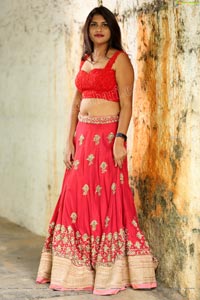 Kirthana Shiny in Dark Pink Embellished Lehenga