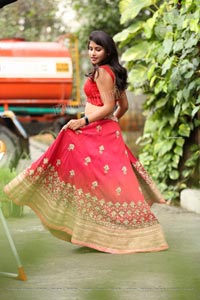 Kirthana Shiny in Dark Pink Embellished Lehenga