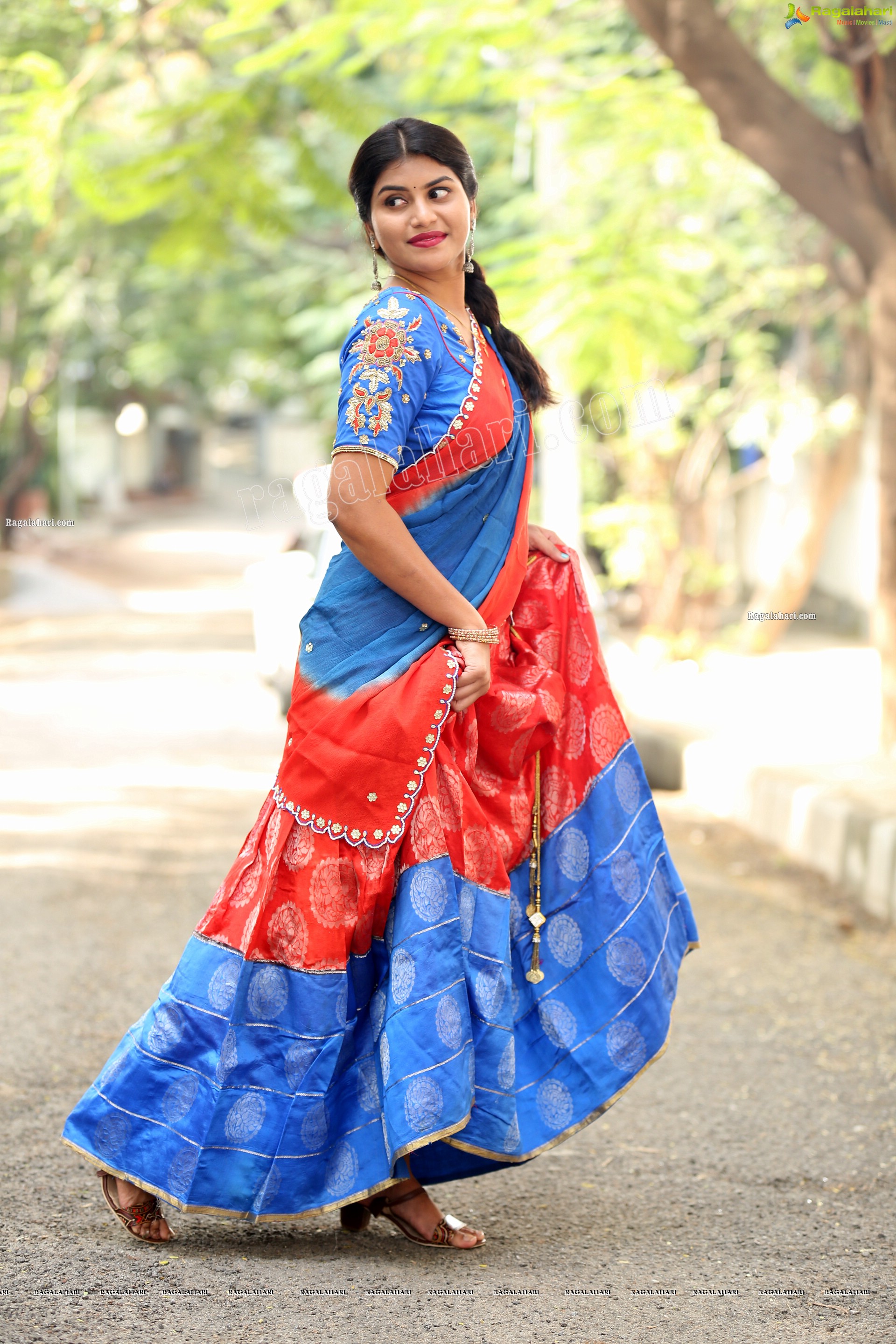 Kirthana Shiny in Blue Lehenga Choli, Exclusive Photo Shoot