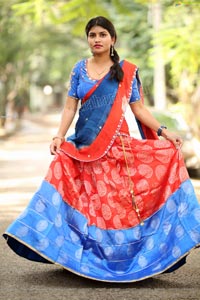 Kirthana Shiny in Blue Lehenga Choli Exclusive