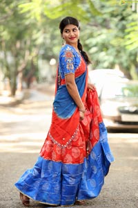 Kirthana Shiny in Blue Lehenga Choli Exclusive