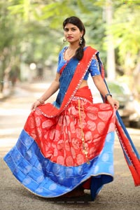 Kirthana Shiny in Blue Lehenga Choli Exclusive