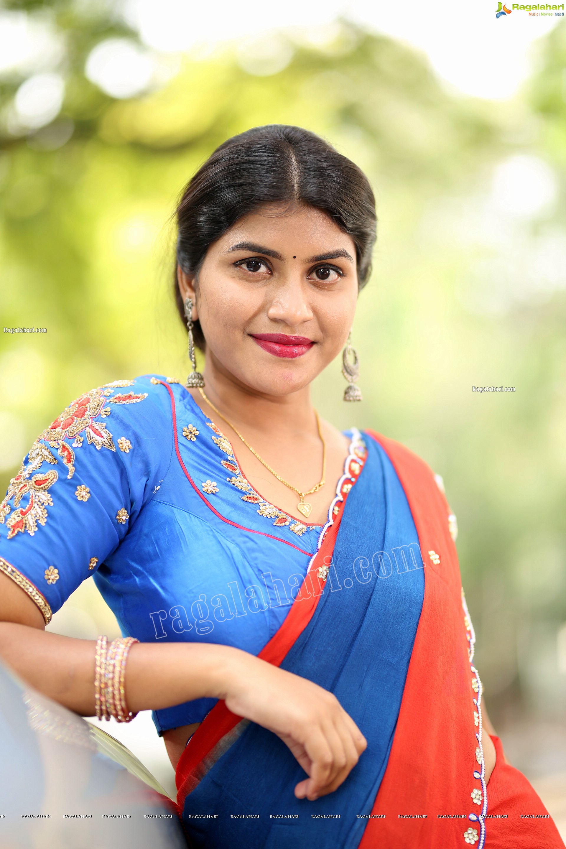 Kirthana Shiny in Blue Lehenga Choli, Exclusive Photo Shoot