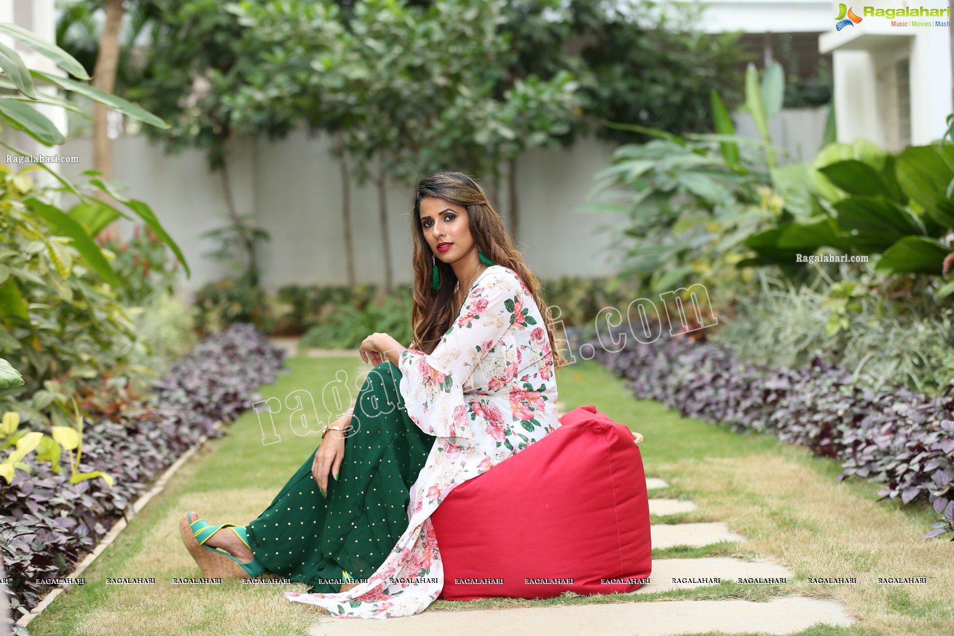 Shraavya Reddy in Bottle Green Pleated Jumpsuit, Exclusive Photo Shoot