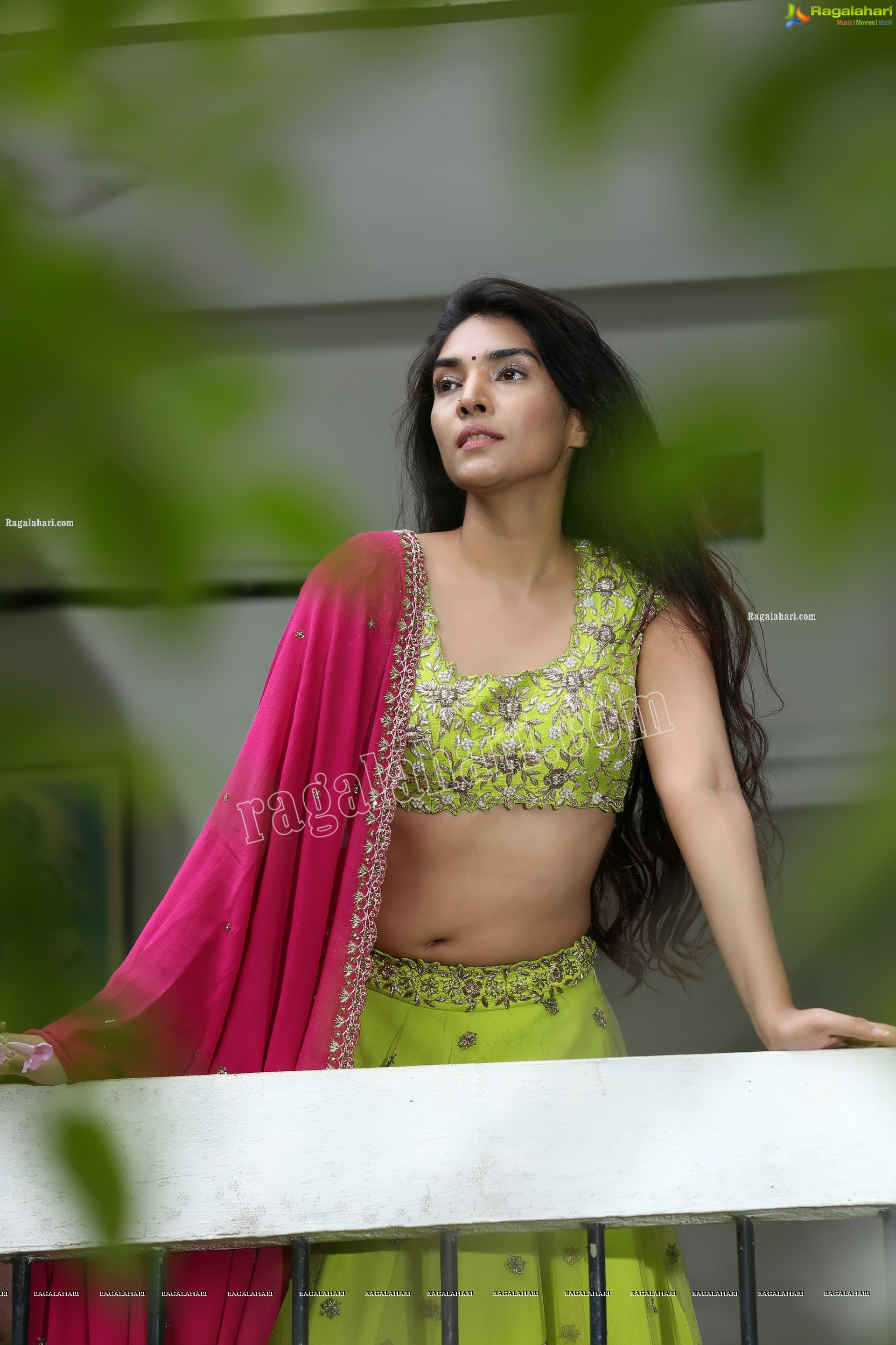 Supraja Narayan in Parrot Green Lehenga Choli, Exclusive Photo Shoot