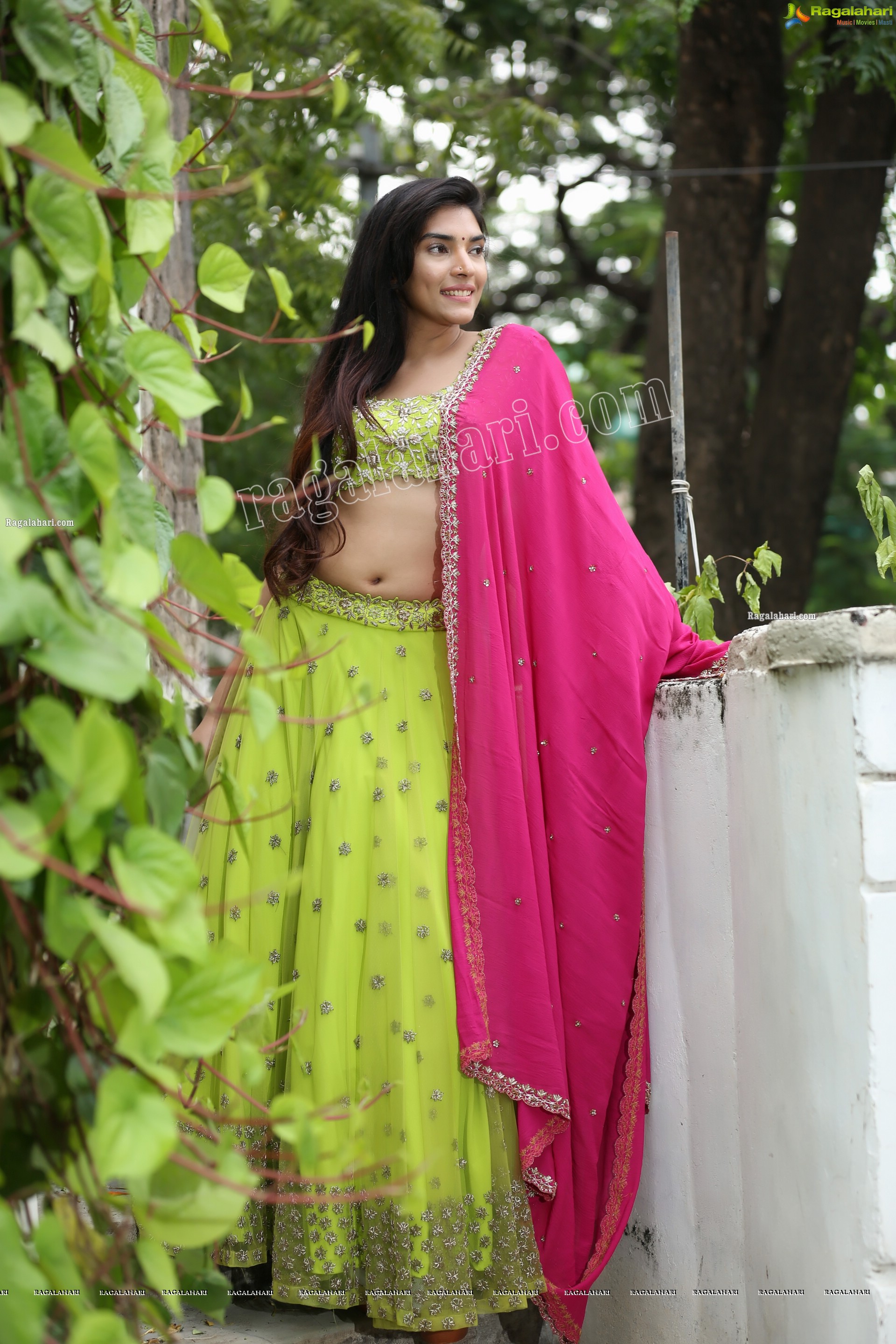 Supraja Narayan in Parrot Green Lehenga Choli, Exclusive Photo Shoot