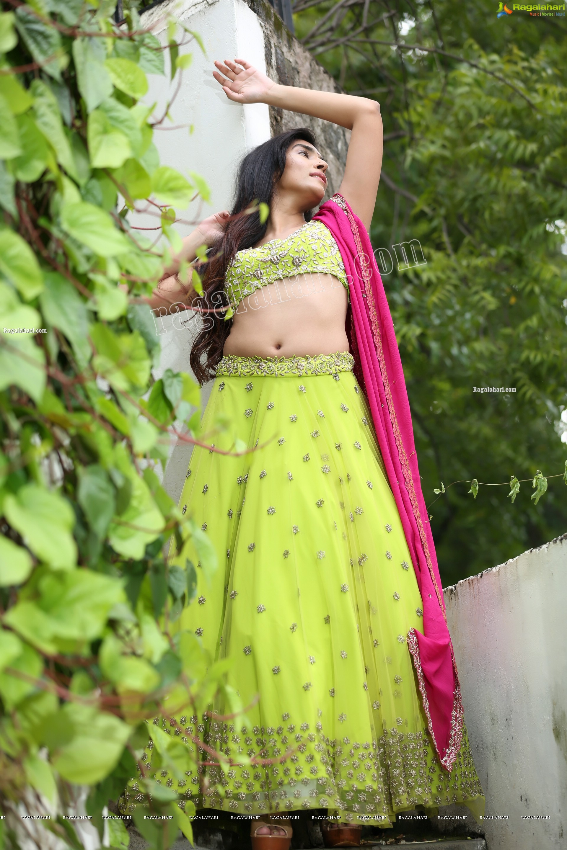 Supraja Narayan in Parrot Green Lehenga Choli, Exclusive Photo Shoot