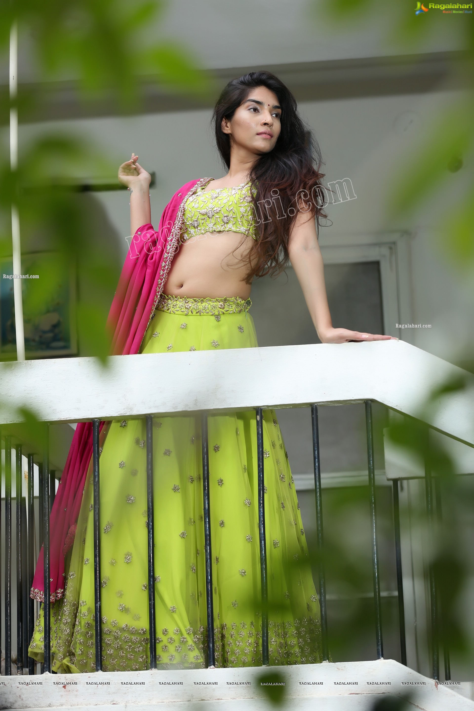 Supraja Narayan in Parrot Green Lehenga Choli, Exclusive Photo Shoot