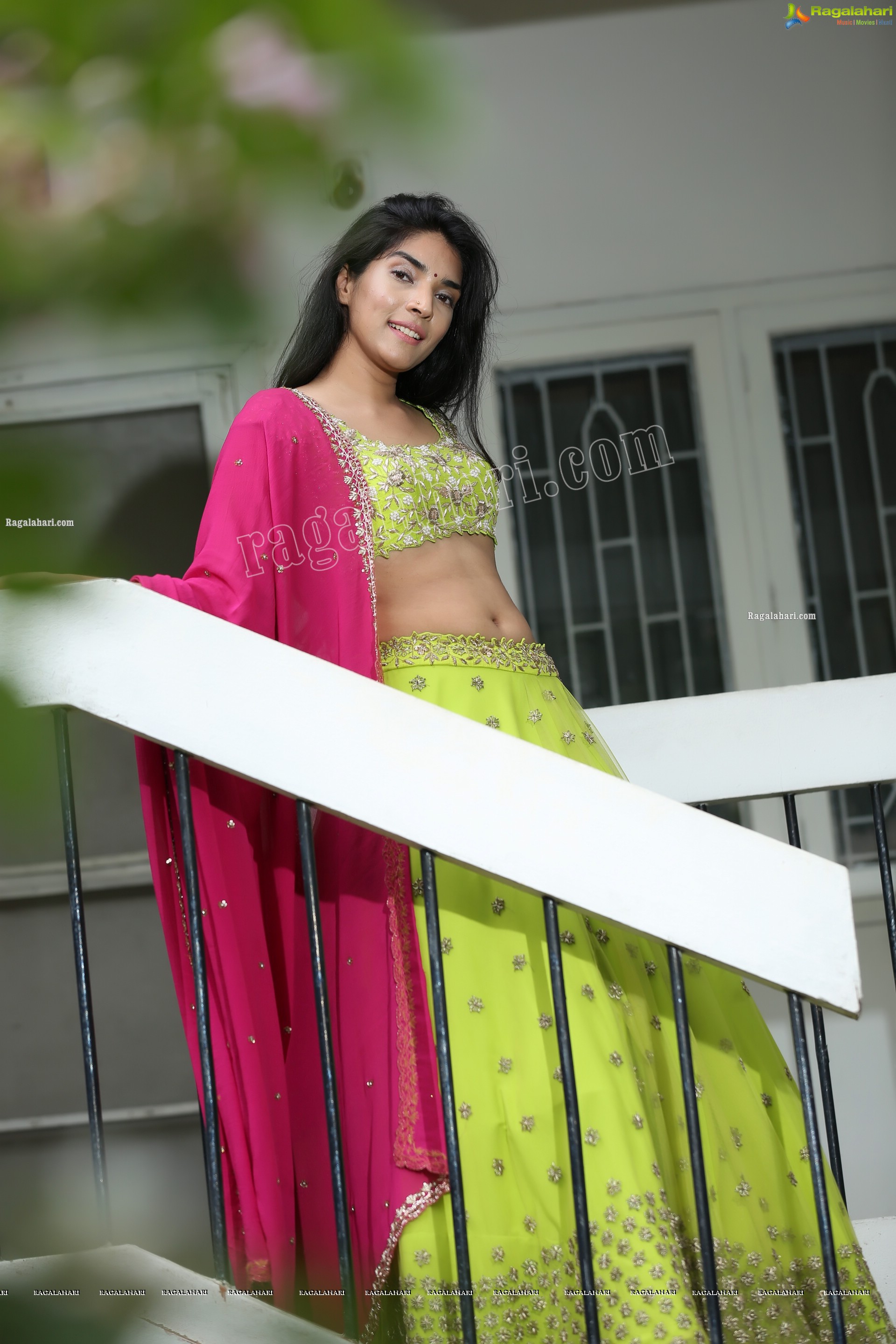 Supraja Narayan in Parrot Green Lehenga Choli, Exclusive Photo Shoot