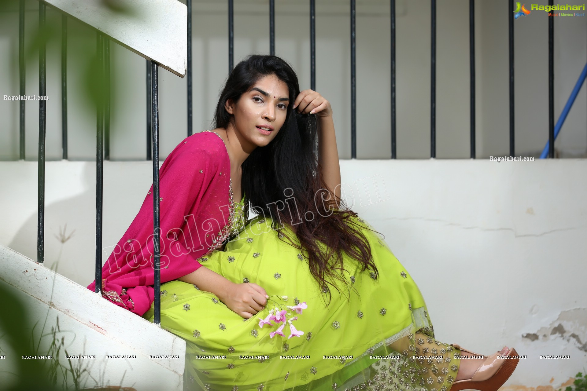 Supraja Narayan in Parrot Green Lehenga Choli, Exclusive Photo Shoot