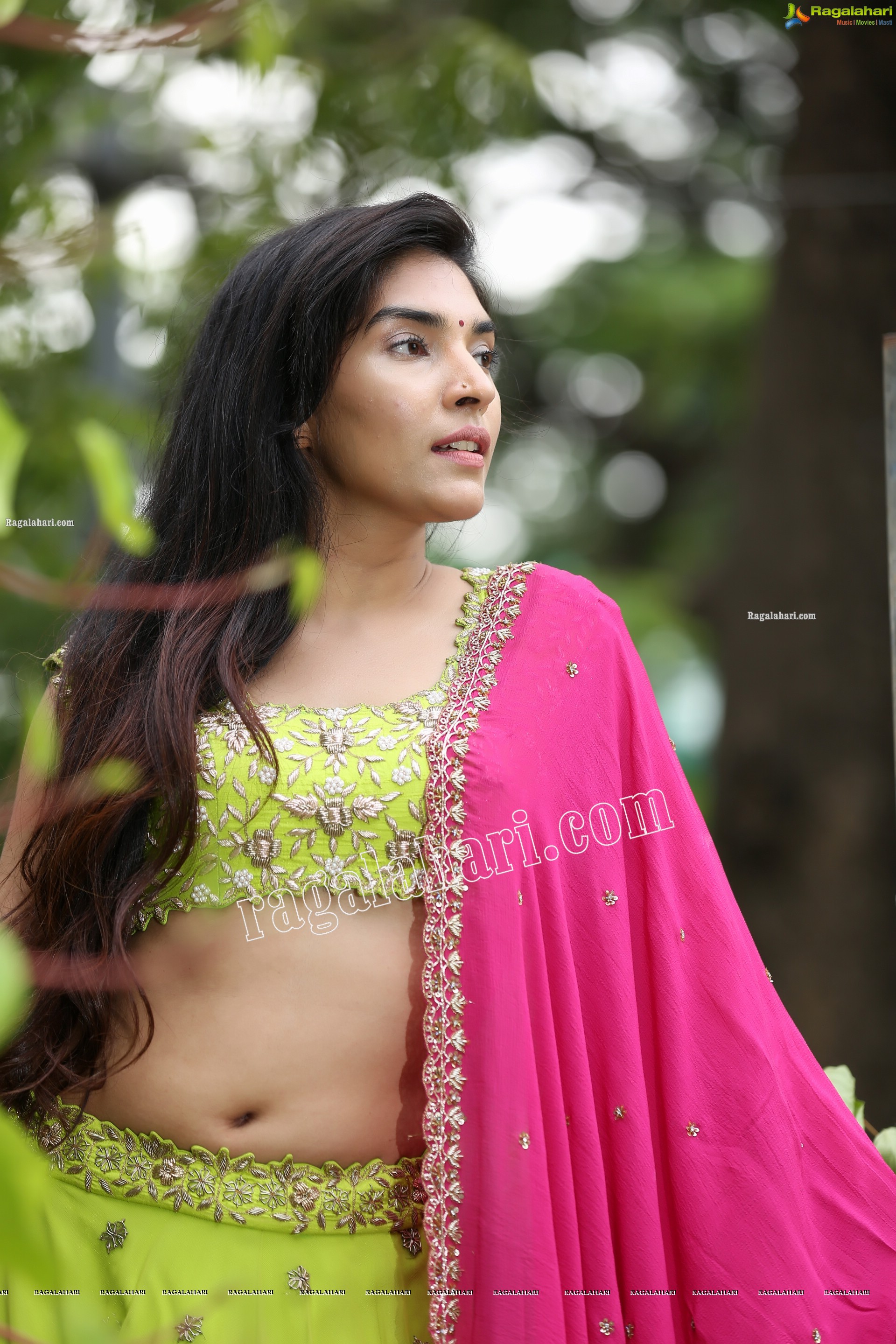 Supraja Narayan in Parrot Green Lehenga Choli, Exclusive Photo Shoot