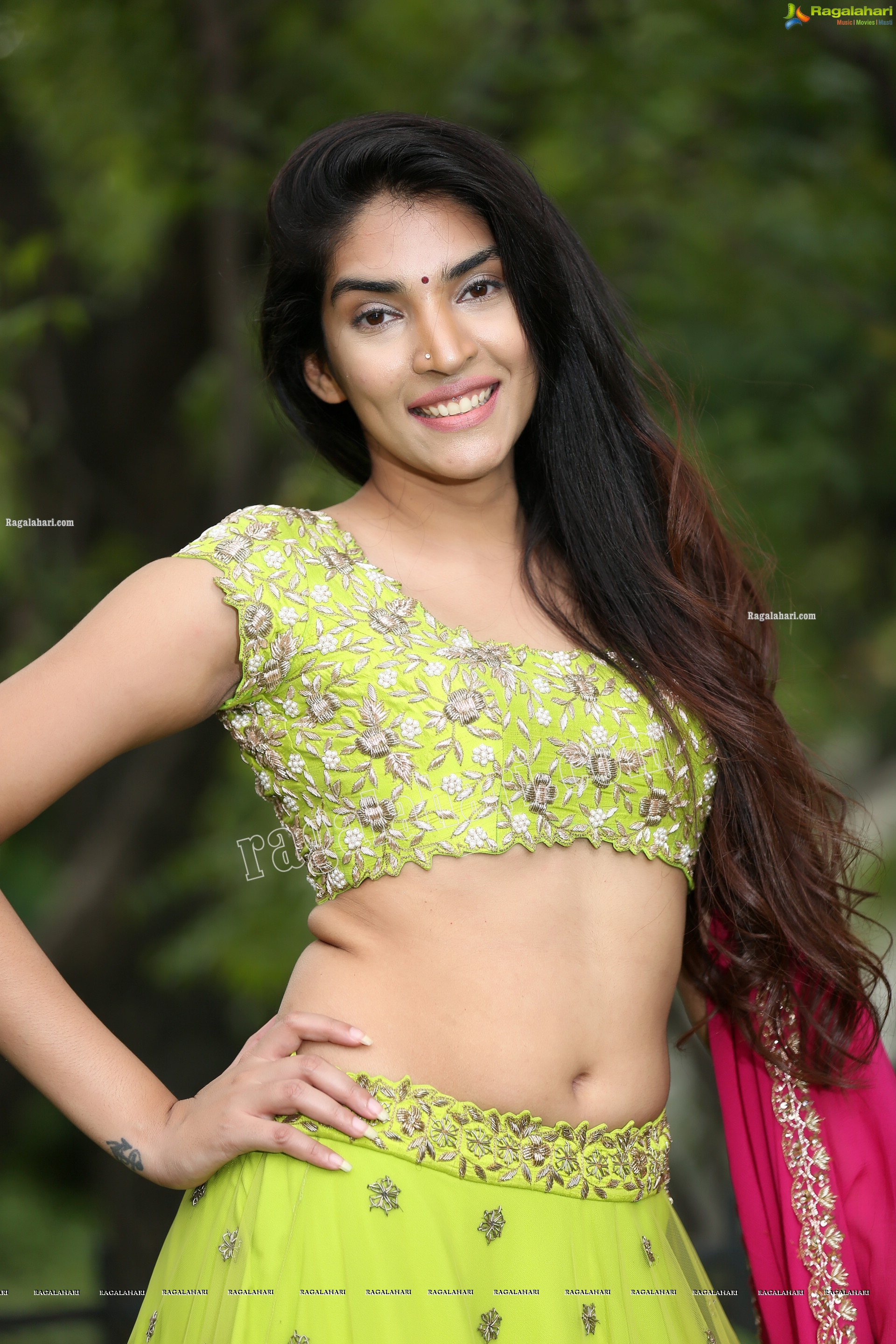 Supraja Narayan in Parrot Green Lehenga Choli, Exclusive Photo Shoot