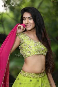 Supraja Narayan in Parrot Green Lehenga Choli