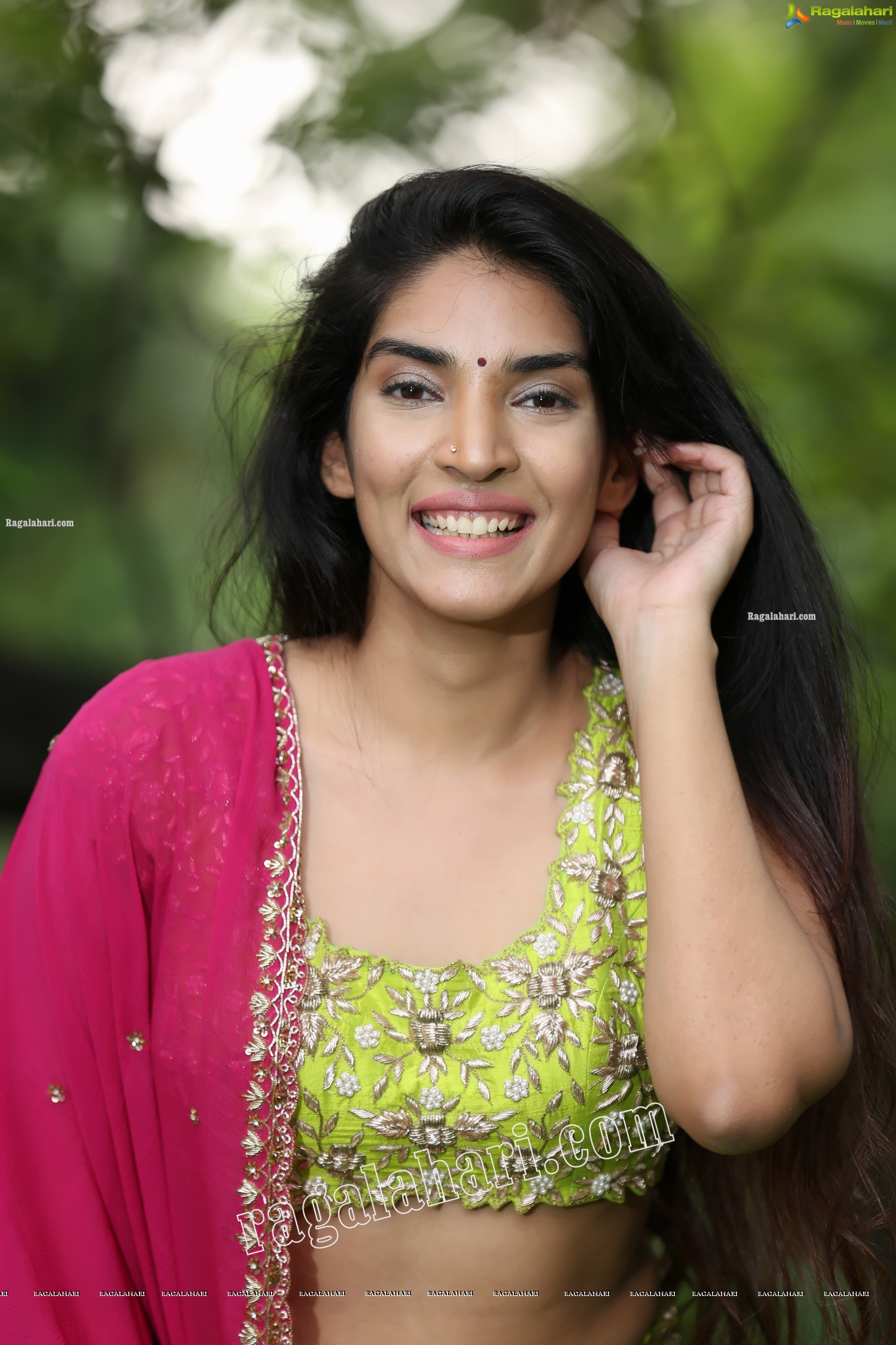 Supraja Narayan in Parrot Green Lehenga Choli, Exclusive Photo Shoot