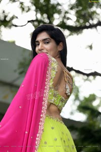 Supraja Narayan in Parrot Green Lehenga Choli