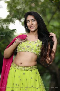 Supraja Narayan in Parrot Green Lehenga Choli