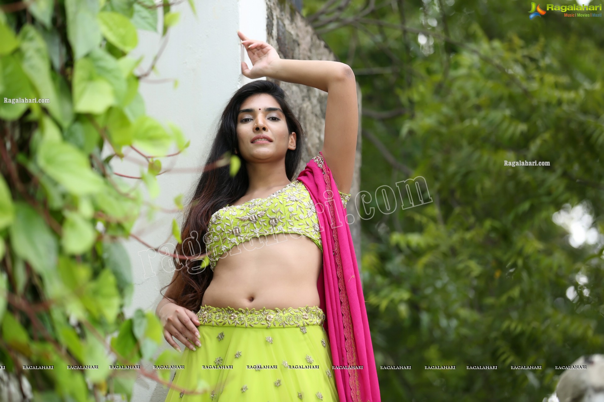 Supraja Narayan in Parrot Green Lehenga Choli, Exclusive Photo Shoot